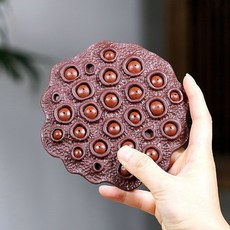 宜興紫砂蓮子公道杯 純手工原礦老紫泥茶器 公道杯 均勻茶湯 提升茶香, 1個, 宜興紫砂蓮子公道杯純手工原礦老紫泥茶器公