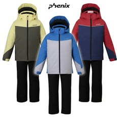PHENIX 2425 스키복 상하 세트 Color Blocking Junior Twopiece