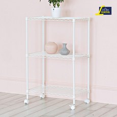 리벤스 메탈 철제 선반, 화이트, 3단