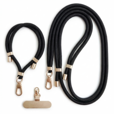 루센티 핸드폰고리줄 휴대폰스트랩 핸드폰줄 도난방지스트랩, 1세트, 블랙