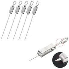 밀어서 빼는 바베큐 캠핑 글램핑 긴 스텐 꼬치 꼬챙이 5개 41cm