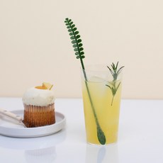 [두두] 고사리잎 모양 칵테일 하이볼 머들러 스틱 3개 세트, 그린