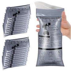 자동응고 휴대용 일회용 소변봉투 700cc MT-70 20개입, 실버, 15개