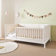 장인가구 뉴피터 SE0 어린이 원목 저상형 데이베드 가드형 침대 프레임 SS 범퍼포함, 애쉬화이트(저상형)