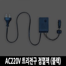 탄탄 LED 100구 AC220V 연결 크리스마스 앵두전구 (전원잭 옵션에서 필수구매), | 추가003 | 점멸잭 (블랙), 1개