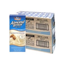 아몬드브리즈 190ml 언스위트 24팩 + 언스위트 24팩 (총 48팩), 24개