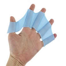 하루 손가락 물갈퀴 수영물갈퀴손가락, 블루 M