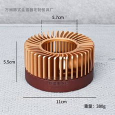 日式蠟燭溫茶爐底座 輕奢玻璃茶壺 WZ-L07暖茶爐（直紋）香檳金色小號, 1個, WZ-L07暖茶爐（直紋）香檳金色小號1,0x0cm