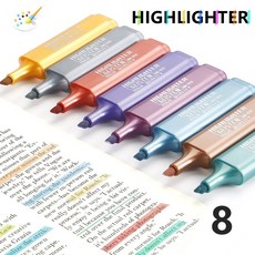 미니플 글라스닝 하이라이트 형광펜, 8개입