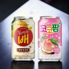 해태 갈아만든 배 코코팜 피치핑크 뚱캔 340ml x 3개씩 총 6개입