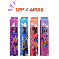 케이팔 데몬 헌터스 연필 학용품 HB 원목 48개, 4박스, 루미+미라+조이+헌트릭스