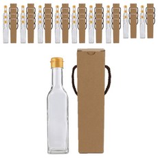 가인글로벌 사각오일250(평면) KD+원터치캡(소) 골드 + 포장박스, 35개, 250ml