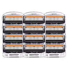 비브랜드 신형 5중 면도날 질레트 프로글라이드 퓨전 파워 호환, 4개입, 3세트, 프로글라이드 퓨전 파워 5중 면도날 12개입