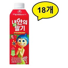 서울우유 내안의 진짜 딸기, 280ml, 18개