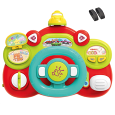 懸掛式多功能方向盤音樂玩具 嬰兒益智玩具 聖誕禮物, 1個, 小汽車