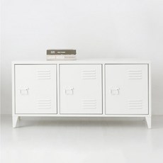 마켓뷰티 MKB 앤틱캐비넷 가로 3문 화이트