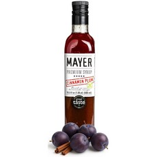마이어 프리미엄 시나몬 플럼 시럽 경력에 빛나는 천연 텐 프리 리얼 과일 16.9단위단위온스 커피 칵테일 인공 첨가물 1팩, Cinnamon Plum, 16.9 Fl 단위oz Pack of 1, 946ml