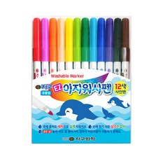 지구화학 이지워시 사인펜, 12색, 1개