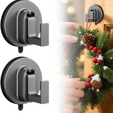 2개입 흡착식 수건 현관 장식용 무타공 걸이 샤워실용, 2 Pcs