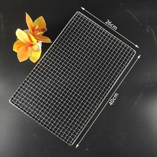 精選優品 304不鏽鋼燒烤網，食品級烤箱網，加粗加密戶外烤肉網，烘焙冷卻瀝油多用途, 1個, 長40厘米x寬26厘米, 長40厘米x寬26厘米