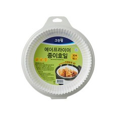크린랩 에어프라이어 종이호일(중) 30매입 - 프라이기 유산지 쿠킹 일회용품 오븐 기름종이 샌드위치랲 튀김용, 30개입, 1개