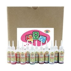 유니아트 색모래 12색 혼합 1개입 모래놀이 미술재료 촉감놀이 꾸미기재료 교육용교구