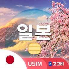 일본 유심 데이터 무제한 USIM 고고비, 1개, 1GB, 3일