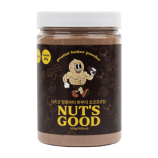 너츠굿 저지방 땅콩버터 파우더 초코 프로틴 무가당 코코아 단백질 쉐이크, 1개, 200g