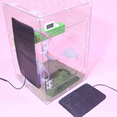 파충류 전기장판 도마뱀 필름히터 온열 패드 매트, 블랙 소(22*15cm)