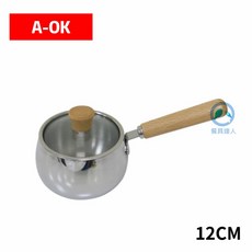A-OK 316不鏽鋼藍寶石片手鍋, 1個, 12CM (含玻璃蓋)