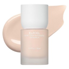 ELROEL Blanc Cover 스킨 파운데이션 - K-Beauty 스킨케어 리퀴드 메이크업 Panax 인삼 나이아신아미드 및 콜라겐 포함 경량 조립 가능한 24시간 하, No.110