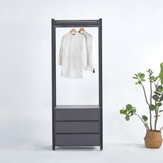 옷방 드레스룸 큰키 옷장 800x345x2100 모듈식 슬림 행거서랍장 파우더룸 옷걸이장 서재, 800(서랍장) 블랙