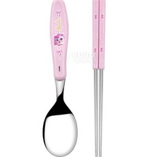 여아 하츄핑 일자 젓가락 숟가락세트 아동수저 유치원급식 이쁜