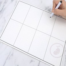 팥들 탈부착메모보드 카페탈부착메모보드, 화이트, 화이트계열, 1개