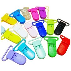 25mm寬織帶用可旋轉塑膠奶嘴夾, 隨機出貨, 1個