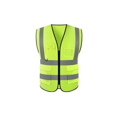 작업용 반사조끼 안전조끼 반사복 야광 신호 형광녹색, 1개