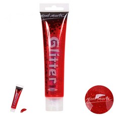 [팔마누] 그림교구 아동미술재료 미술그리기 반짝이 미술놀이 물감 75ml 빨강