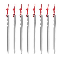 실버 알루미늄 삼각 단조팩 8P Y팩 백패킹 타프 텐트 고정핀