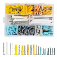 tinduo 콘크리트 칼브럭 피스 나사 앙카 칼블럭 나사못 고정못 고정나사 강력고정 가정용 드라이버세트, 1세트