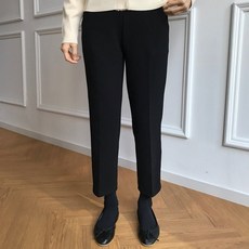 럭키제이 기모 데일리 세미 일자 슬랙스 밴딩 스판 팬츠 바지 여성용