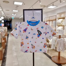 쁘띠앙팡 산본점 @26년 여름신상 50%세일@ 부드럽고 쫀쫀한 소재감으로 편하게 입기좋은 남아데일리코디템 라키케빈티셔츠