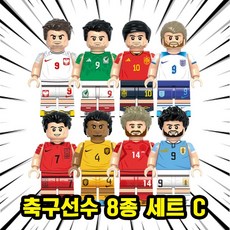 월드컵/FIFA/프리미어리그/챔피언스리그 세계 유명 축구선수 캐릭터 호환블록 브릭미니피규어 시리즈 VER.FBC, FBC-0309.축구선수8종C, 1개