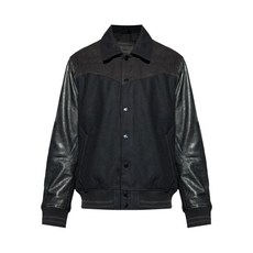 올세인츠 엔들턴 레더 패널 재킷