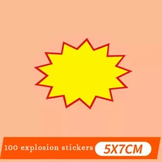 100개 노란색 카드 가격표 상품 가격 태그 상점 태그 프로모션 광고 스티커 소매 사업 판매, 02 100pcs