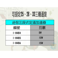 ISTA 迷你三段式定溫加溫器 離水斷電防爆加溫棒, 1個, 5W