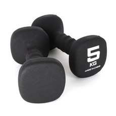 아리프 네오프렌 사각 아령 블랙, 5kg, 2개