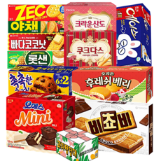 사무실 과자세트 11종 간식 모음, 1세트, B세트 비쵸비 오예스미니 후레쉬베리 촉촉한초코칩 외