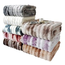 台灣製花邊暖糖被 石墨烯纖維蓄熱保暖 雙面親膚舒適設計 冬被, 焦糖