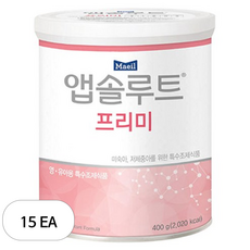 매일유업 앱솔루트 프리미 분유, 400g, 15개