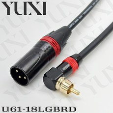 YUXI 訊號線 XLR公轉RCA彎頭, 1個, XLR公轉RCA彎頭 一條 紅色,12米 含雙頭